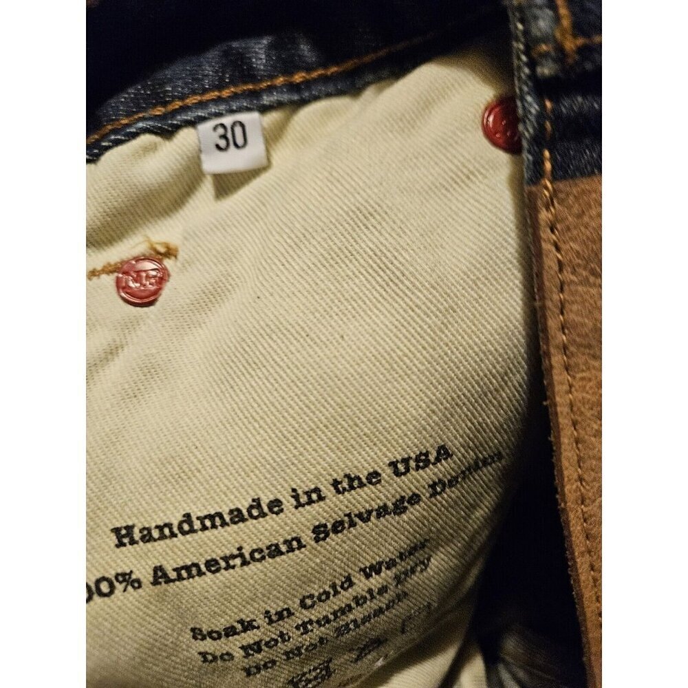 New Norman Russell Selvage Denim Jeans Mens 30x30 Slim Cut Blue Pants Wash #1 - Picture 5 of 6